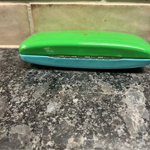 Kate Spade New York Sunglass/Eyeglass Hard Case Blue and Green - Picture 2 of 7